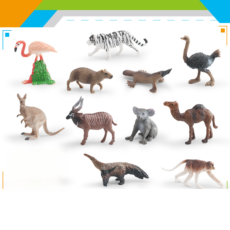 7pcs Realistic Mini Wild Animal Figurines Set