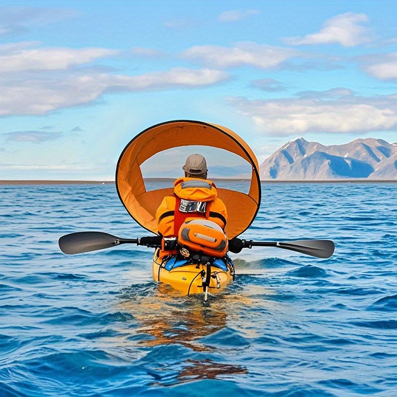 TEMU Abahub Kayak Sail Kit, Long Distance Kayaking Trips, Used With Any Kayak/canoe/sailboat, Paddle Assist, Durable Tpe Material, Kayak Accessories