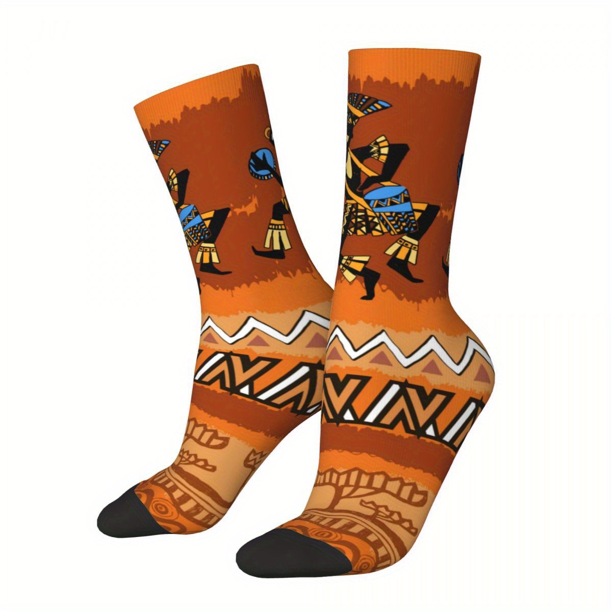 

Socks Featuring Seamless 3d Digital Prints Of Dancing Africans