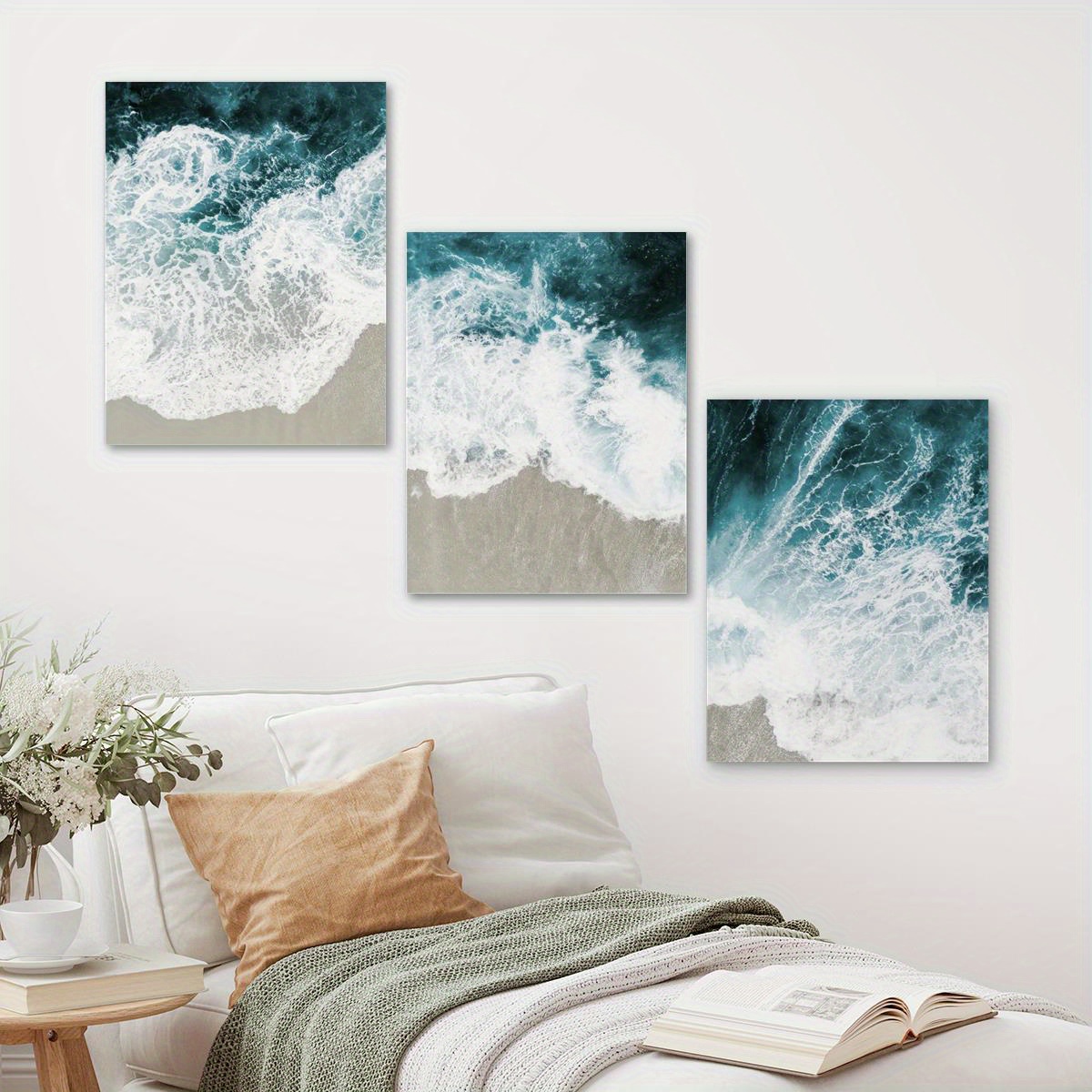 Quadro dipinto a mano su tela cornice in legno foglia oro - Paesaggio