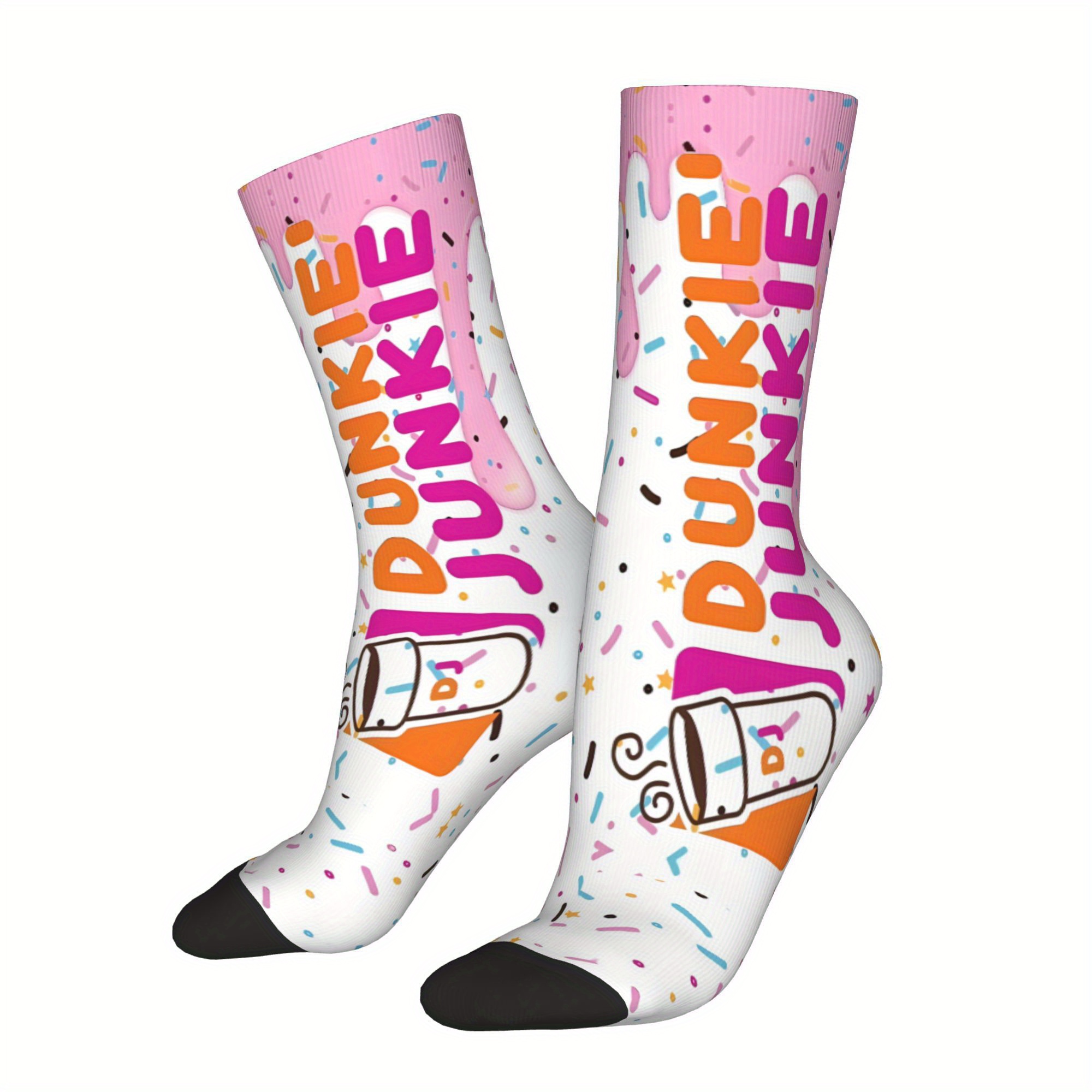 TEMU Dun Drink Socks Sports 3d Print Boy Girls Mid-calf Sock