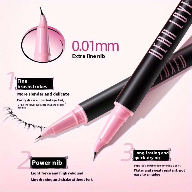 eyeliner penna - 0,01 mm extrem precisionstippspetsig, vattentät & , långvarig eyeliner i /svart nyanser, enkel att applicera för nybörjare och , för vardag och särskilda tillfällen – ideell makeuppresent, , formula | Dagens Bästa Dagliga Erbjudanden | Temu