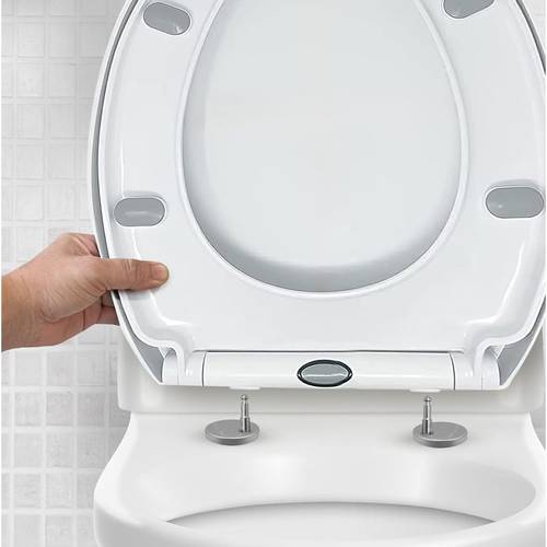 oval toilet seat soft close release hinge adjustable white toilet lid suitable for modern bathrooms durable non slip and easy to clean universal design for shaped u shaped v shaped toilets