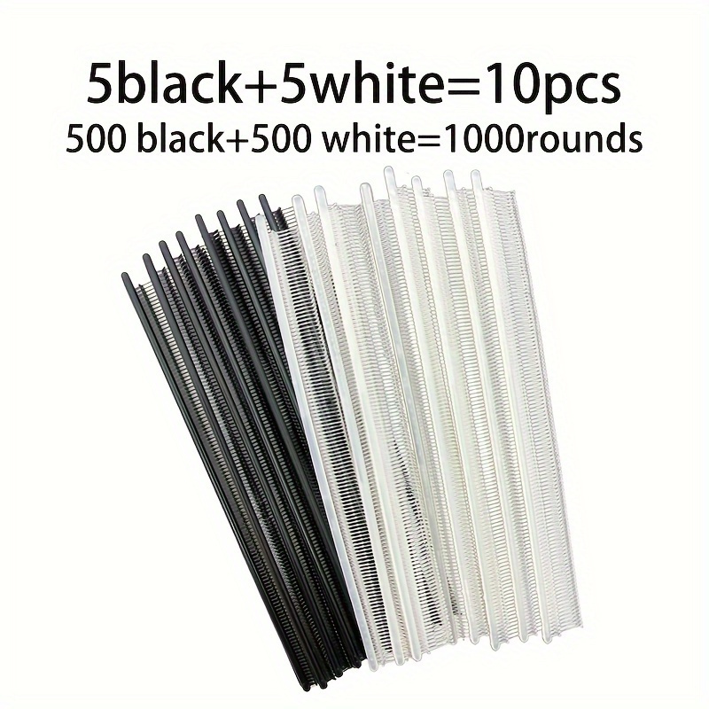 Mini Stitch Gun Fasteners Kit: 1000pcs Extra Fine 0.18 Inch Fasteners, Includes 500 Black & 500 White (not For Standard Use)