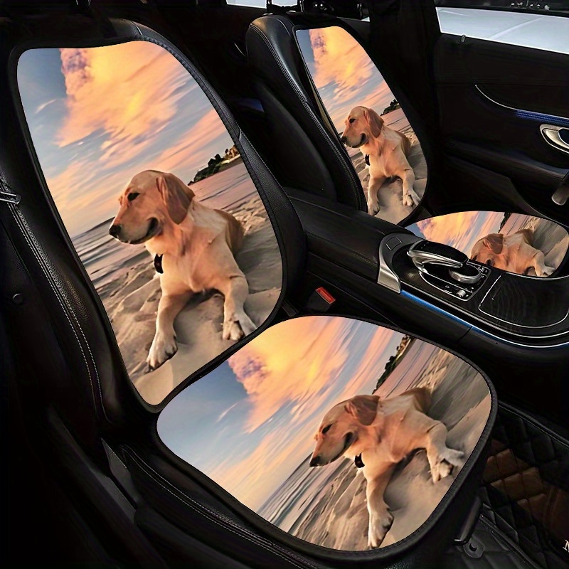 2pcs dog paw print car seat covers durable polyester front Temu