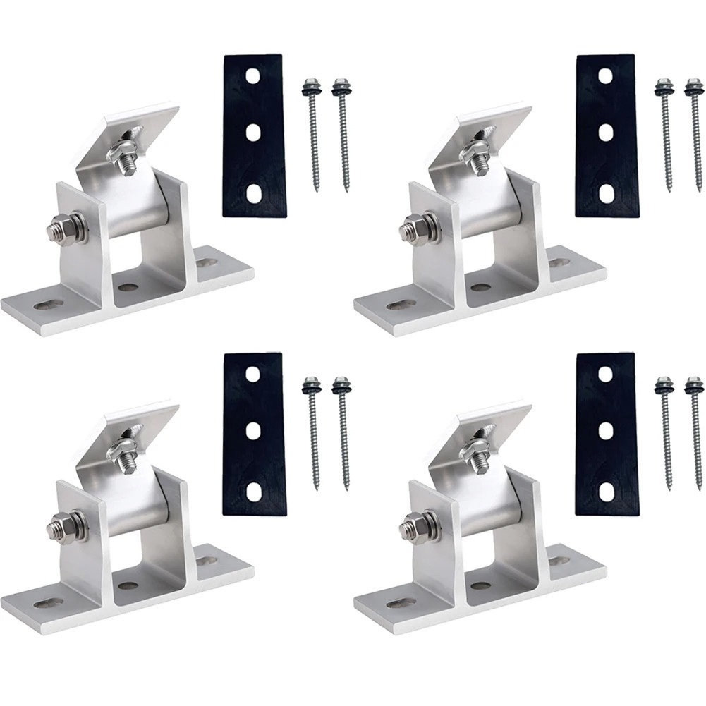 E-shop 12/20 cm U-förmige Schiene Schwarz Mittelseitiger Druck 4er-Set Solarpanel Photovoltaik Zubehör Brücke Mini Montageschiene