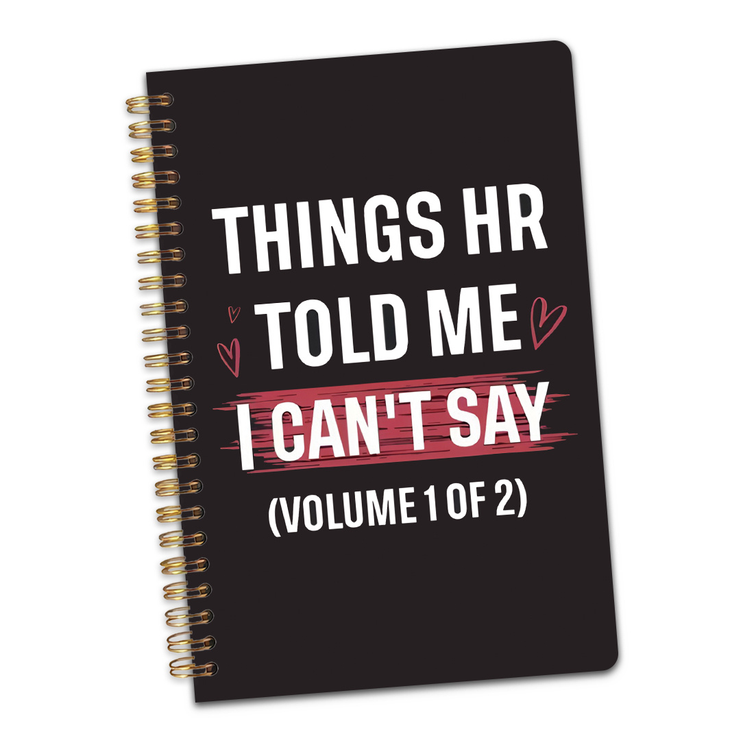 TEMU 1pc Carnet à Spirale de Blagues de Bureau pour Employés, Organisateur de Bureau Minimaliste à Couverture Souple avec Papier à , Classeur à