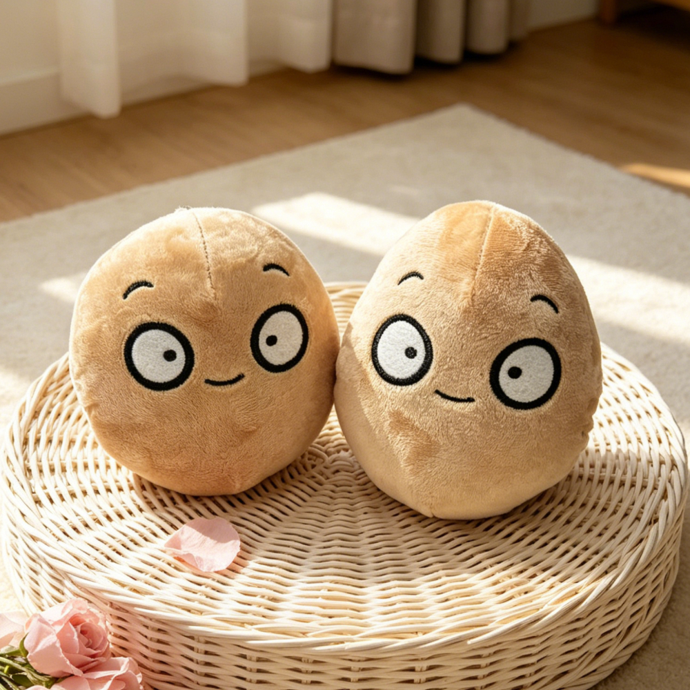 Sunflower & Potato Plush Dolls, Soft Stuffed Figures