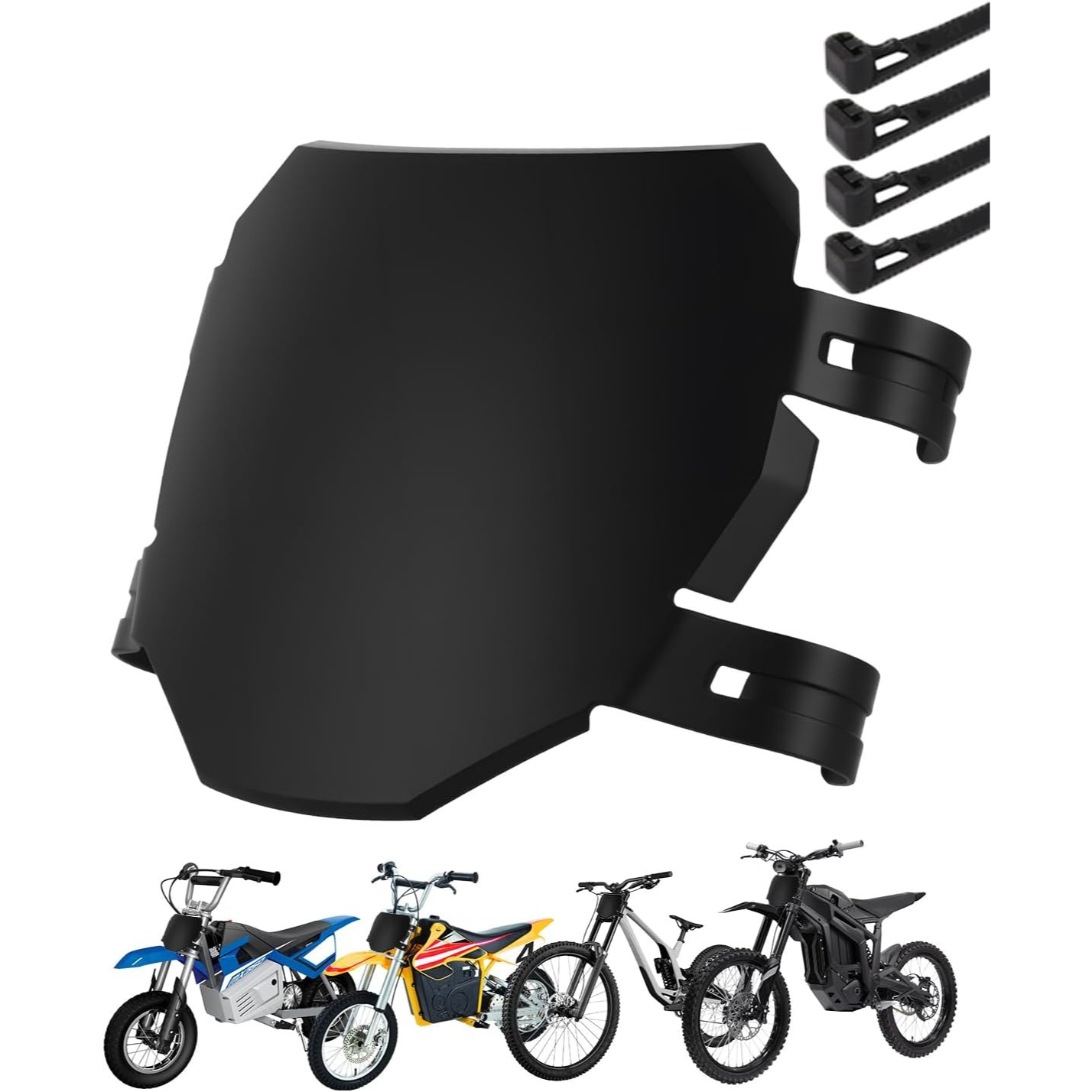 TEMU Electric Dirt Bike Front Number Plate For Lbx Mx3/r Mx4 Mx5 Xxx Pro Ss 2.0 3.0 Tutti Soleil 01 Dragster Etm Rtr Black