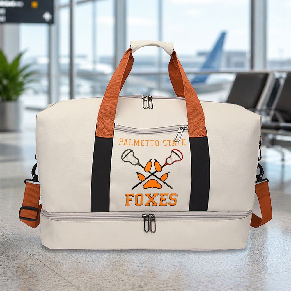 TEMU 1pc New Fox Handheld Fitness Bag, Duffle Bag - Hand Carry Bag, Casual Outdoor Picnic Storage Bag, Suitable For Fitness, Dance, Swimming, Sports
