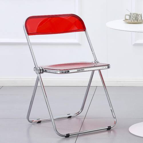 Modern Acrylic Folding Chairs - Transparent Folding Chair - Acrylic Ghost Stackable PC Plastic Living Room Chair for ( )