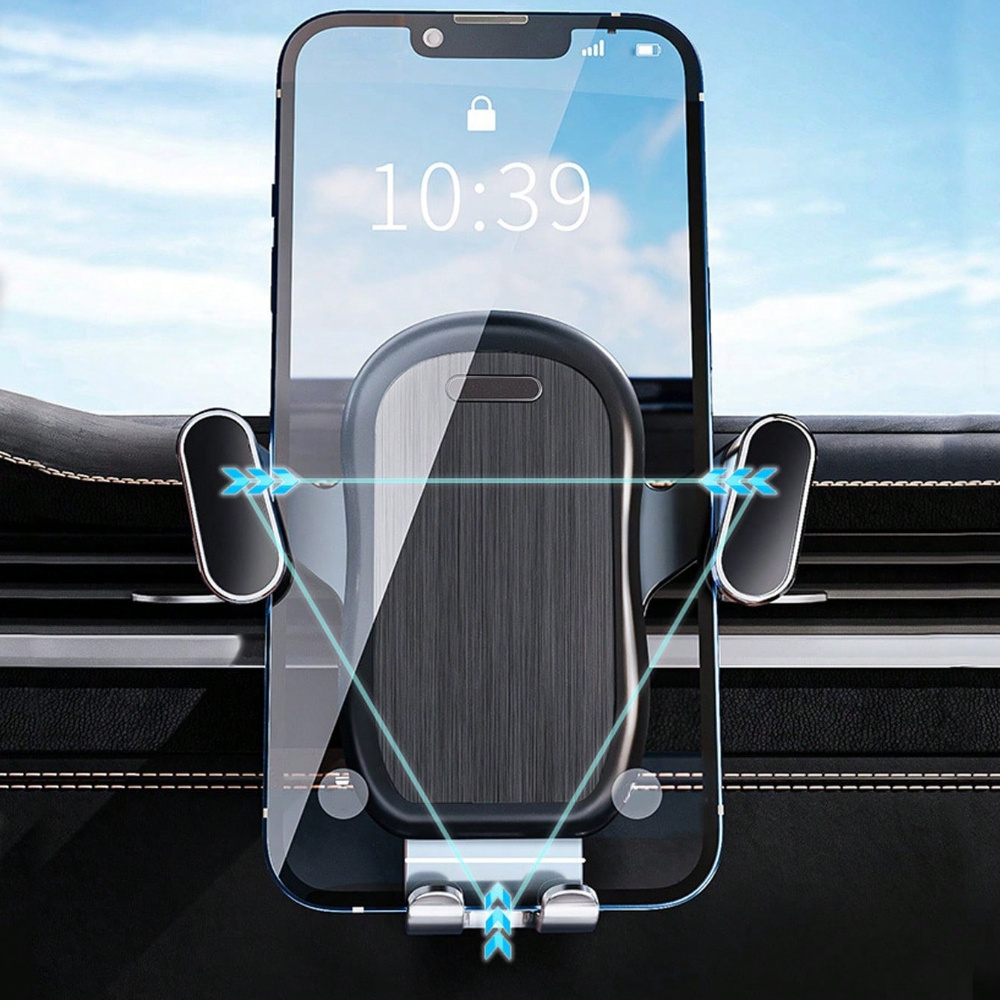 Supporto Telefono Per Auto In Silicone - Gira 360°, Antiscivolo, Universale Per IPhone E Android, Nero - Foto 4
