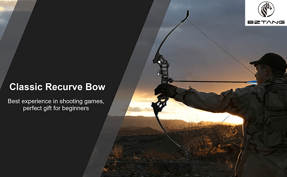 Arc Traditionnel Toparchery 30lbs – Recourbé Fait Main – Ambidextre – 53 Pouces