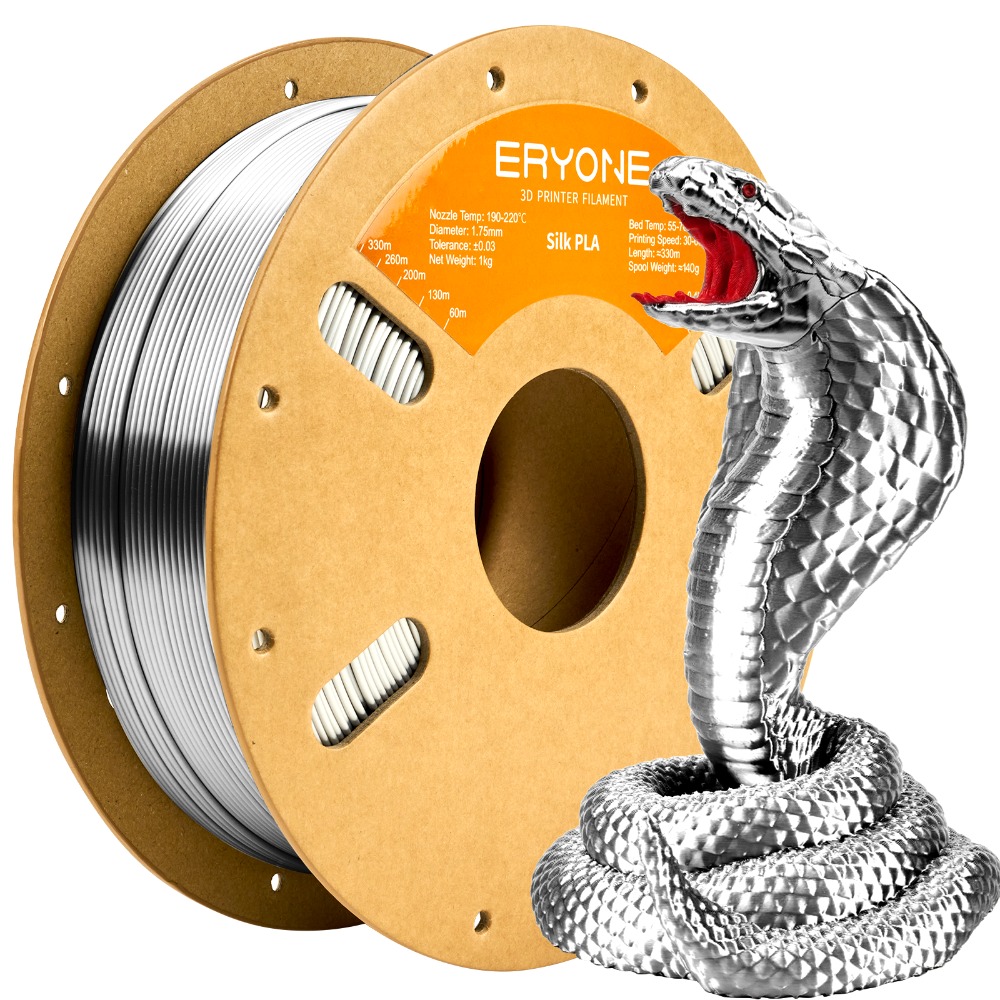 TEMU Eryone Pla 3d Printing Supplies Filament For 3d Printer, 1 Roll (1kg Total), 1.75mm +/-0.03mm Tolerance, Smooth Feeding, & Transition