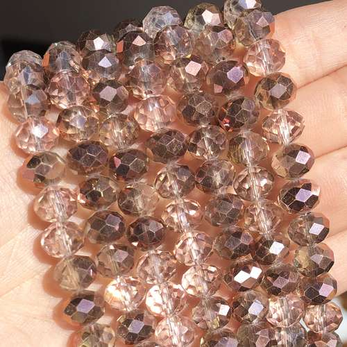 EMSea 150 Perline Rondelle Strass 6-8-10mm | Miste, Colore Argento, Per Creare Gioielli Fai Da Te | 50 Pz Per Misura