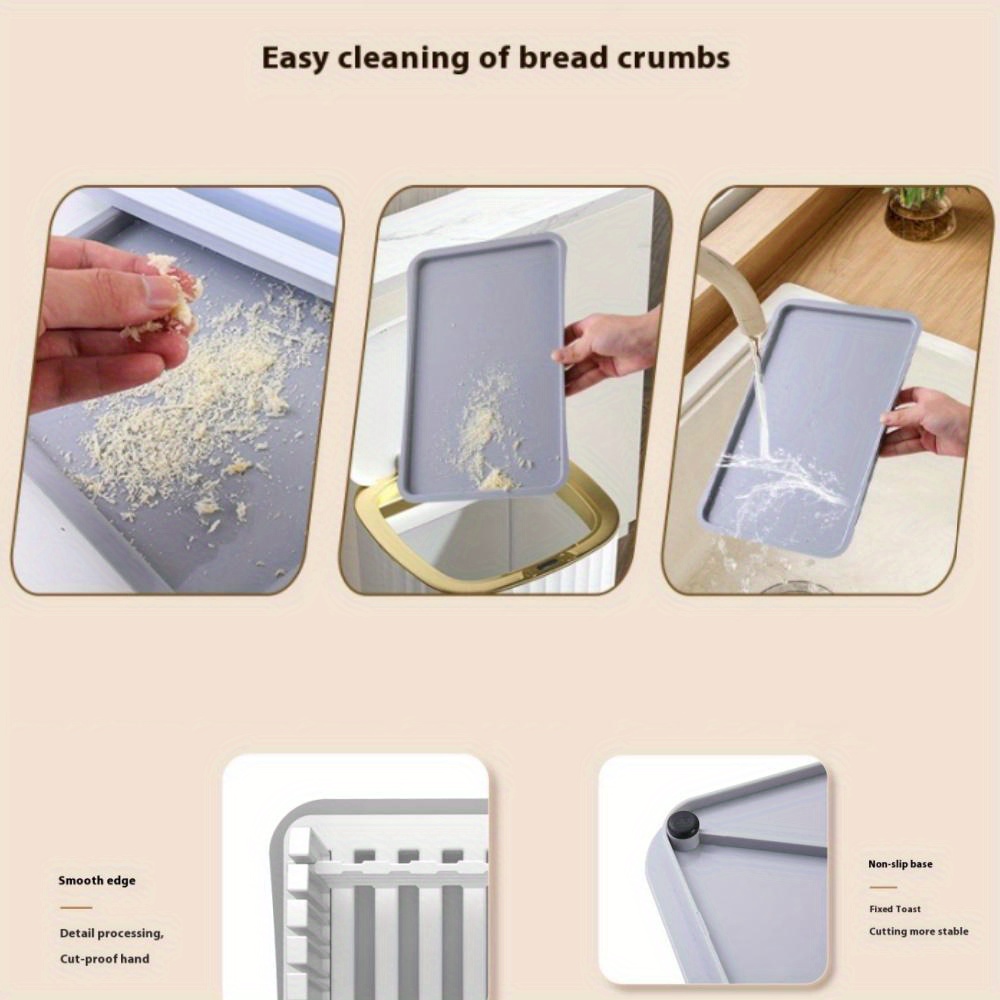 adjustable manual bread slicer foldable cake cutter   kitchen baking no electricity needed tool for perfect   details 3