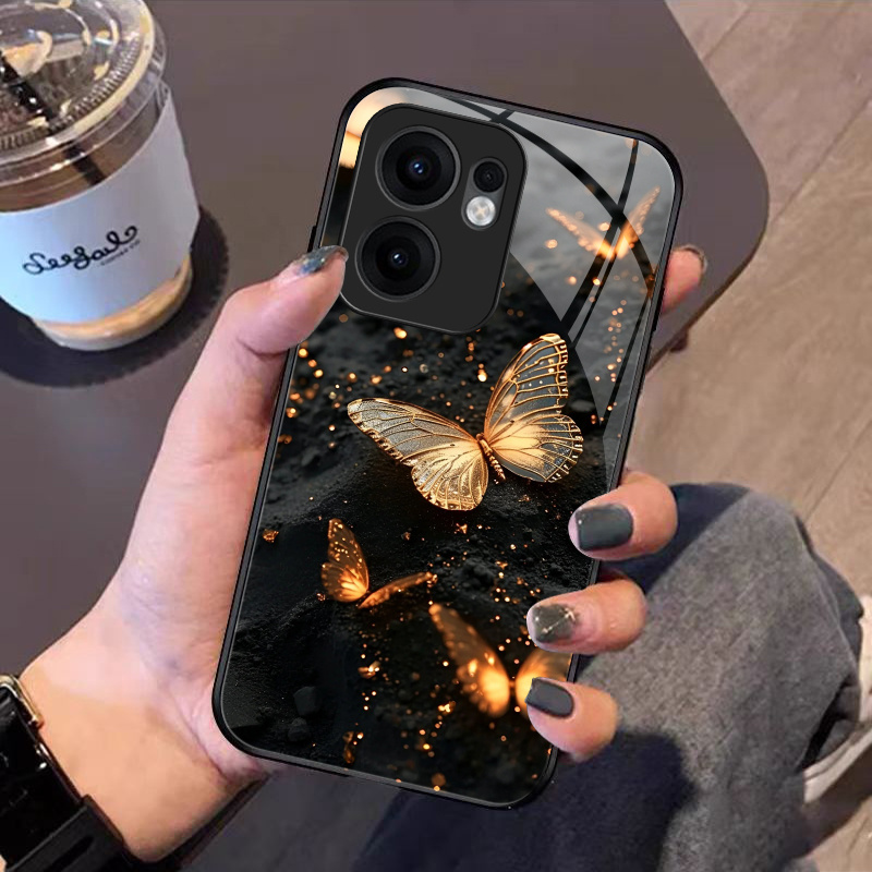 TEMU Phone Case - A Durable Hard Case With Tempered Glass For The For Oppo Reno 13f, Featuring Vibrant Lifelike Prints Of A That Stands Out