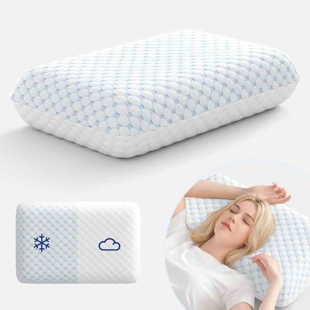 Cooling Pillow, Bed Pillow, Ideal For Back, Side & Stomach Sleepers, Give Gifts To Parents