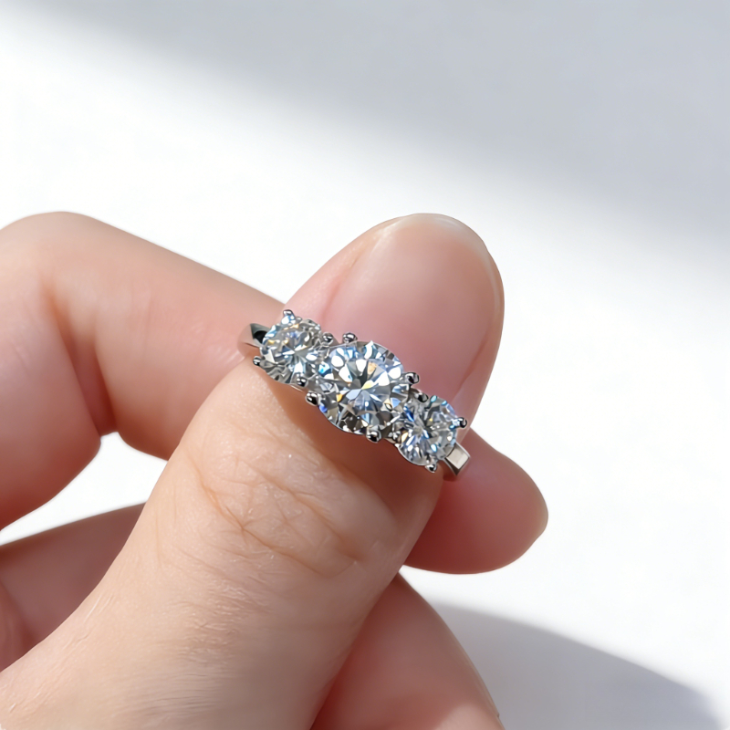 Couples' 2-Carat Moissanite Stackable Wedding Ring Set