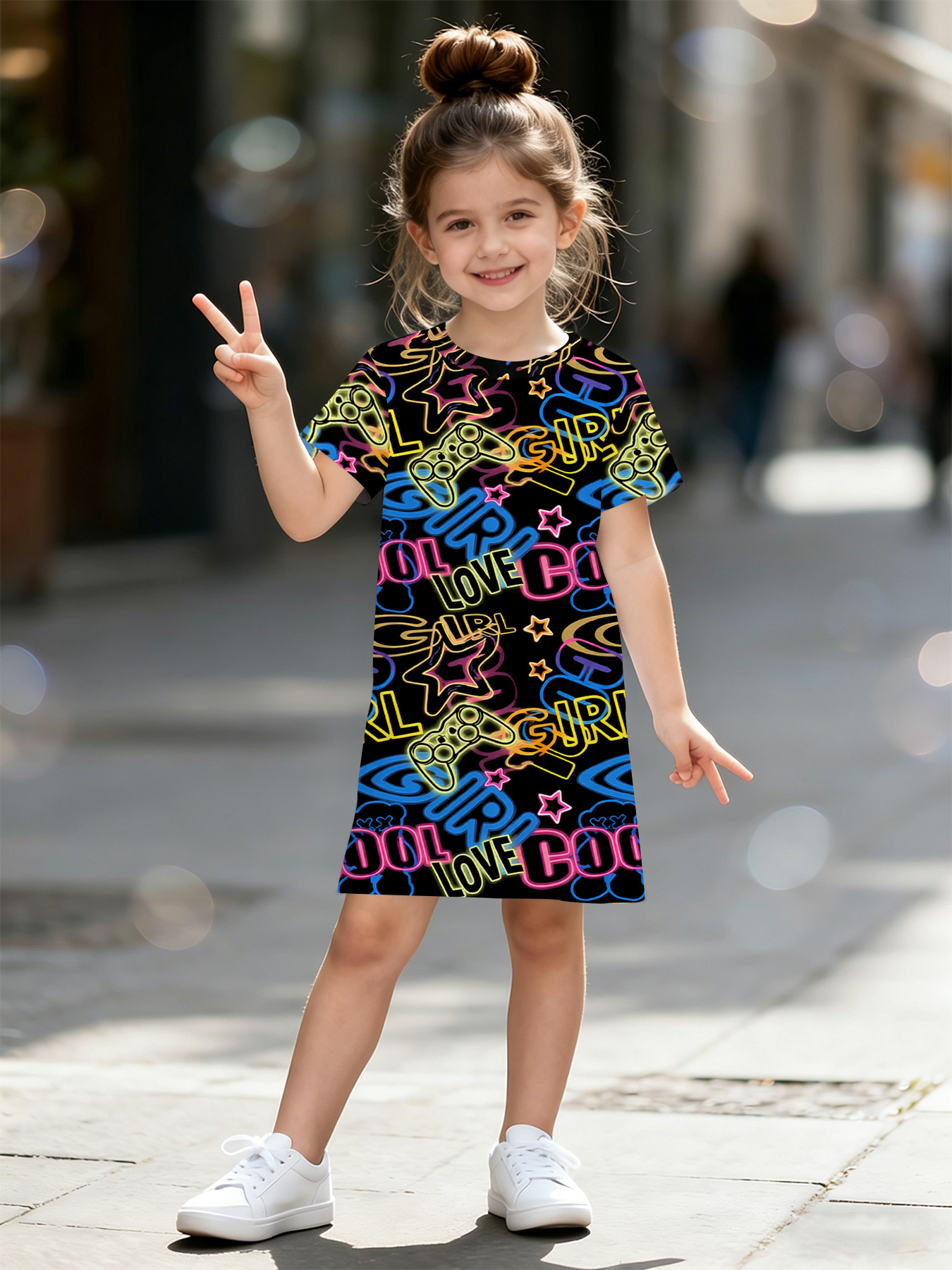 neon girls dress sold on Temu United States