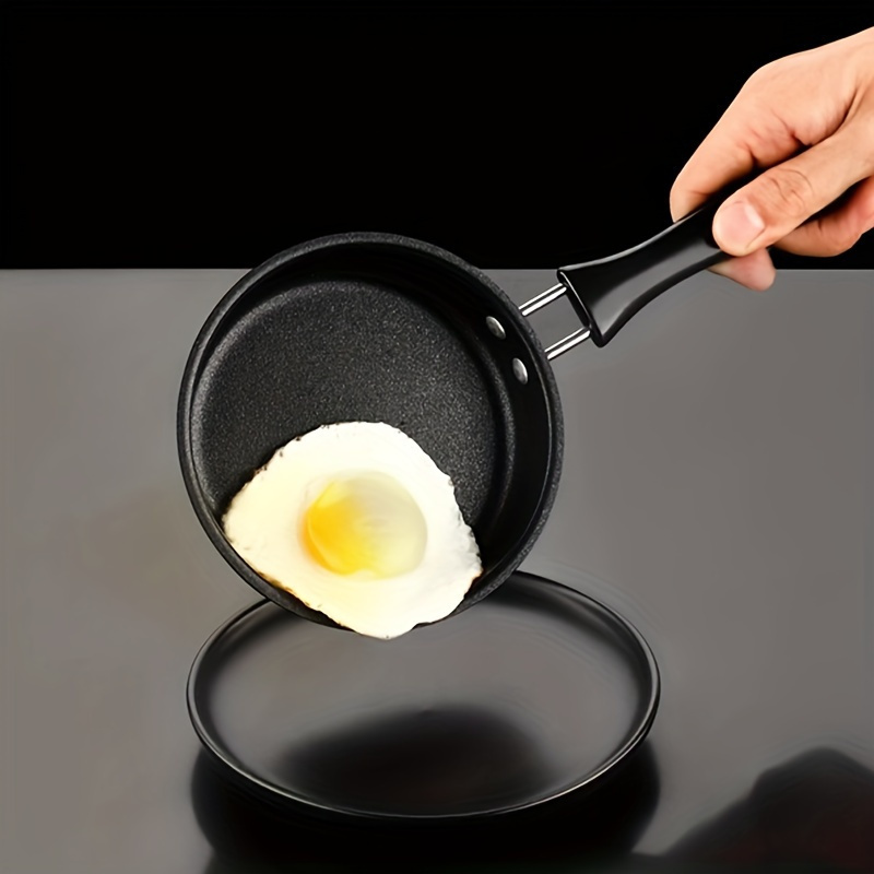 1pc   mini non stick frying pan portable flat bottom   for eggs and vegetables easy to clean kitchen cookware thickened mini kitchen pot details 5