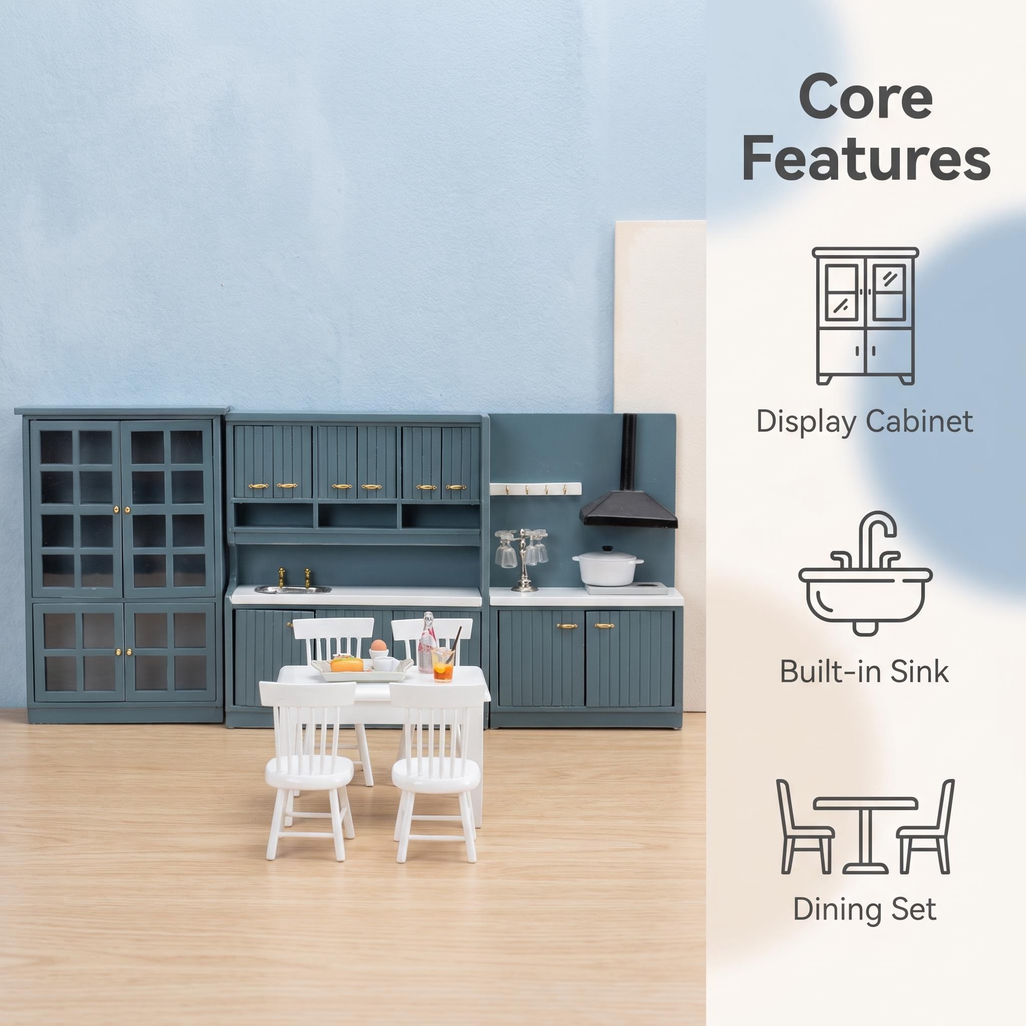 1:12 Scale Miniature Simulated Kitchen Furniture Set