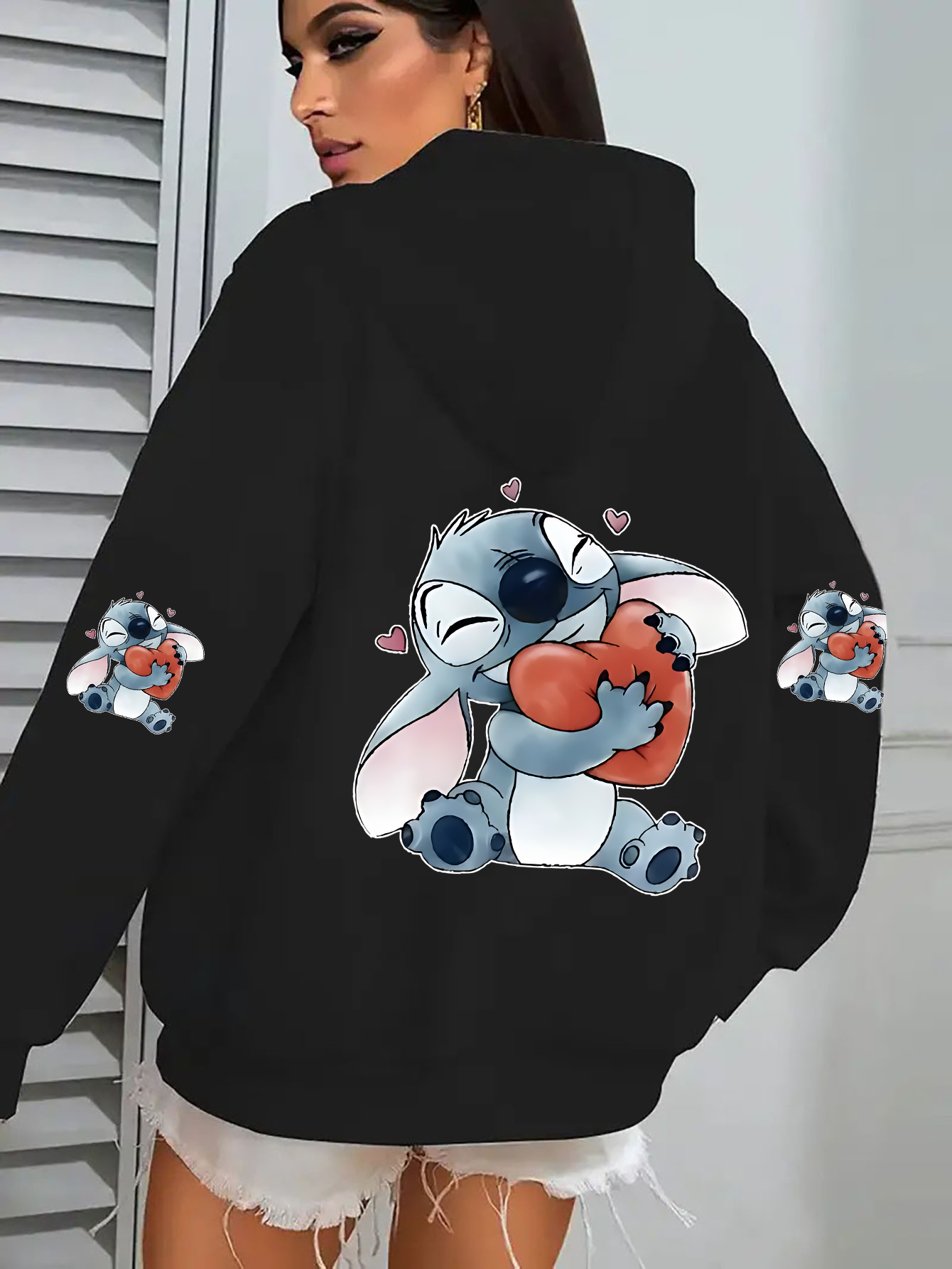 sudadera capucha cremallera estampado mujer Temu Ecuador