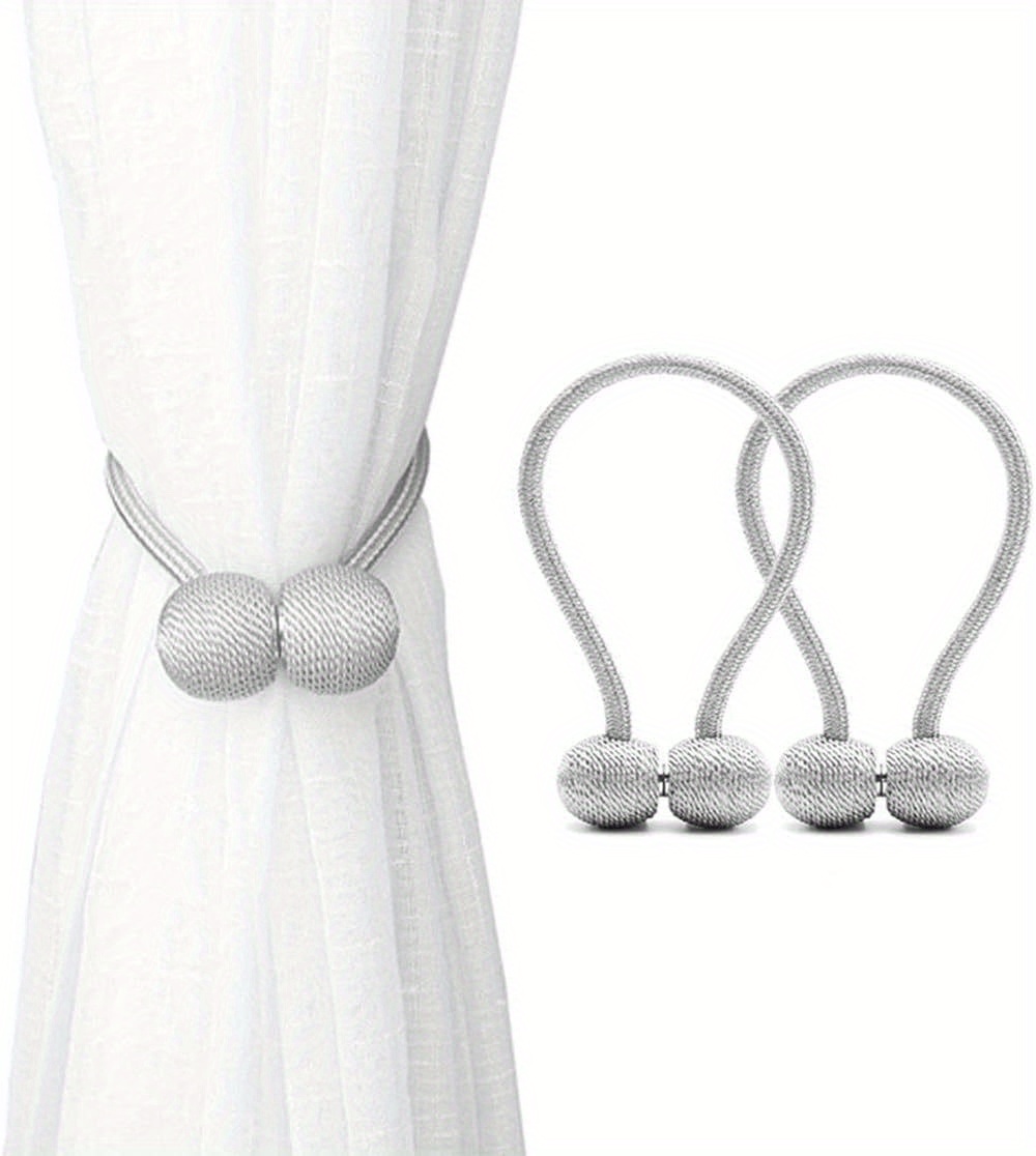 Set of 6 Durable Magnetic Curtain Ties for Securing Drapes, Ideal for Both Indoor And Outdoor Settings