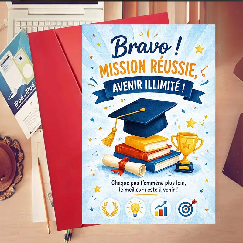 TEMU 1 lot de 1 carte de félicitations de de diplôme pour les parents à offrir à enfants diplômés pour académiques et espérer de succès