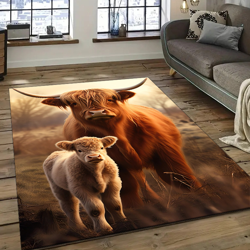 highland   area rug 800g m2   non slip machine washable polyester 100 comfortable chair rug for living room bedroom home decor