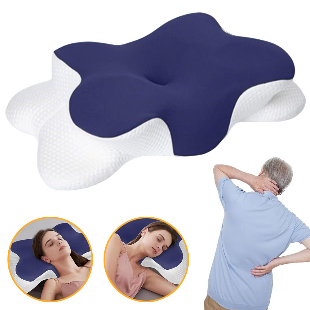 Memory Foam Pillow, Ergonomic Cervical Pillow, Neck Support Pillow With Removable Pillowcase For Side Sleepers, Back, Ideal Gift For Mom Dad, Winter Essentials, Gift