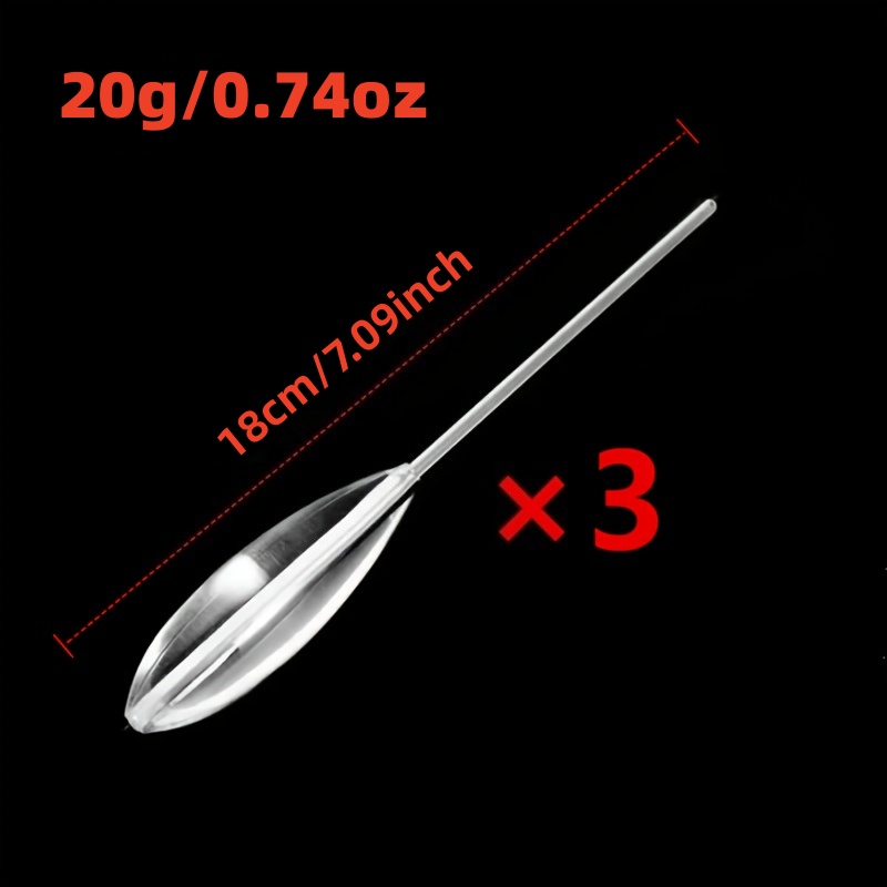 Image of 3pcs Floats (casting Aid For Fishing) For Fly Hooks/spinning Lures - Designed With A Guide Tube To Cast Farther - Sinking Floats To Tackle Different Water - Outdoor Fishing Additions