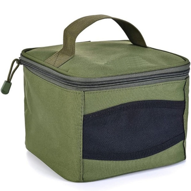 TEMU Fish Line Reel Storage Bag, Oxford Fabric Square Fishing Accessory Bag, Convenient Sea And Toolkit