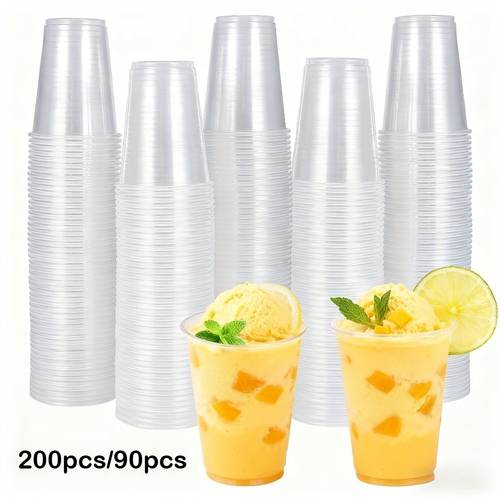 200pcs 90pcs 300ml leak proof party cups suitable for hot and cold individually packaged stackable and easy to store ideal for milk tea coffee weddings birthdays thanksgiving and themed celebrations