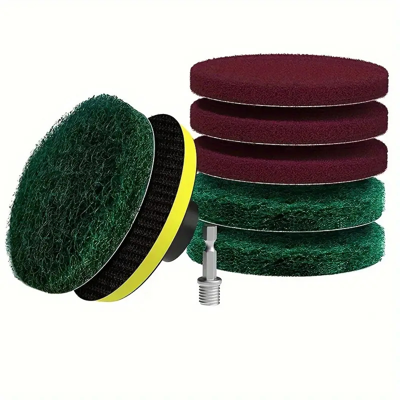 E-shop 8-teiliges Bohrmaschinenset mit Bürsten, Fliesenschrubber, Reinigungsset für Badezimmer, Boden, Badewanne, Polierpad,