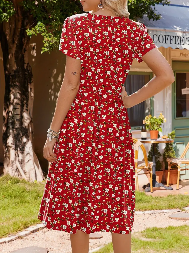 tea length casual summer dresses Linen wrap tea length dress