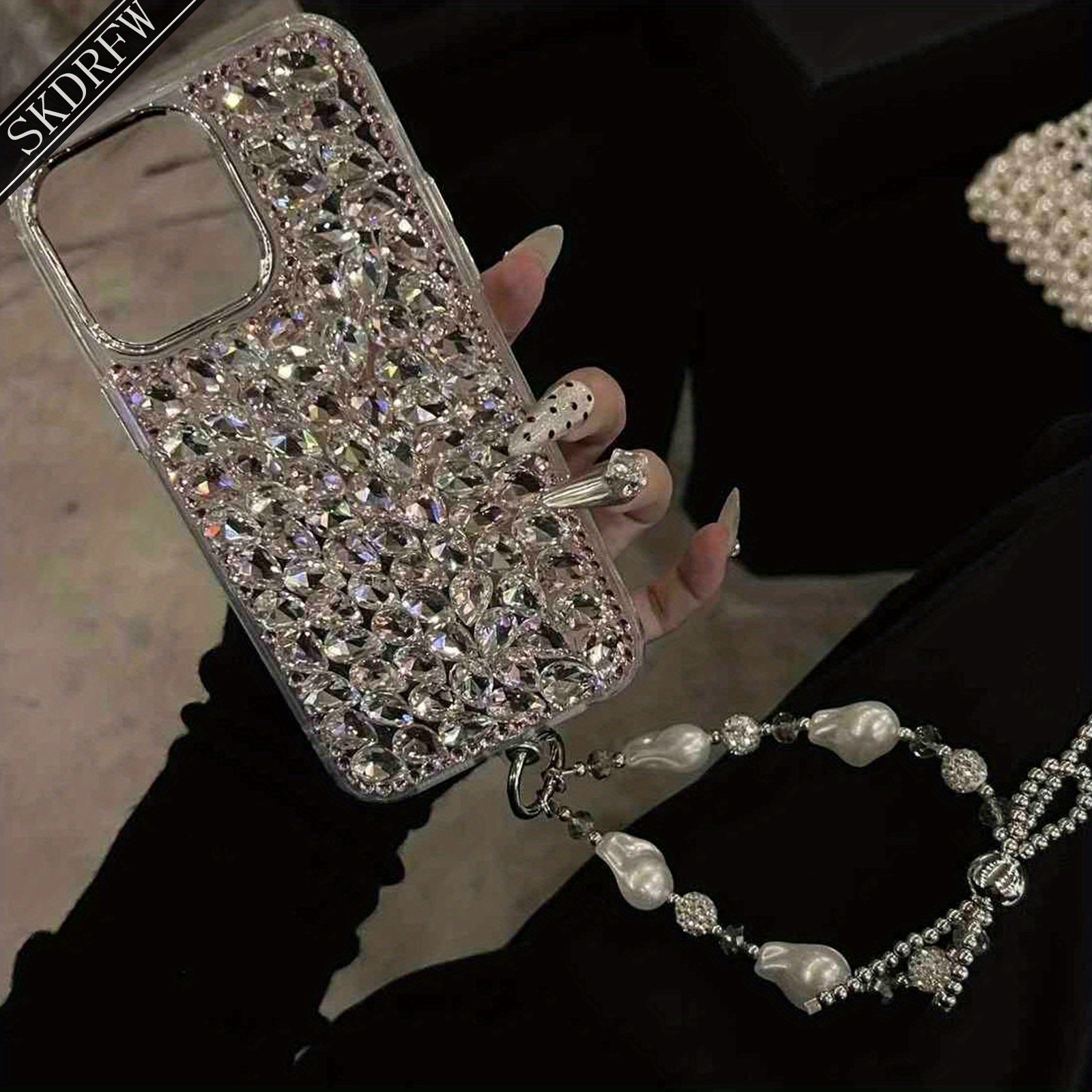 TEMU Phone Case: Light Luxury High-end Full-screen Rhinestone Bow Case For Iphone 18/18 Pro/18 Pro Max/17/17 Air/17 Pro/17 Pro Max/16/16 Pro/16