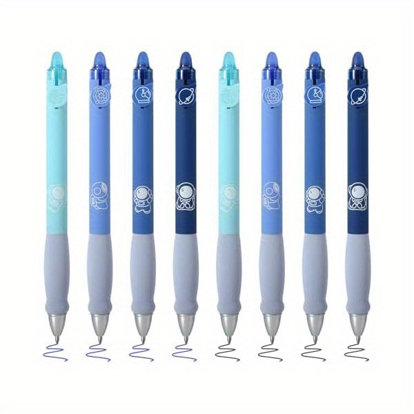 18pcs erasable gel pens, 4pcs blue & 4pcs black ink pens & 10pcs black refills, cute retractable pen with eraser, 0. 5mm fine point, for   puzzles ( blue), ink gel pens, cute pens bulk, pen, needle tip pens, fancy pen Product details 7