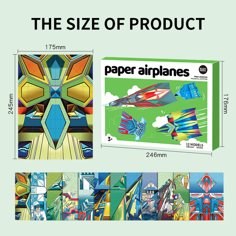 Kids Paper Airplane Handcrafts Kindergarten Entry Concentration Training