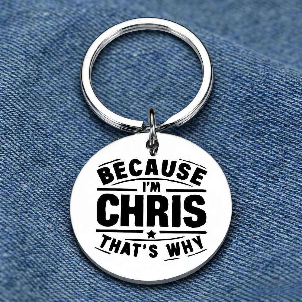 TEMU A Stainless Steel Keychain Engraved With ' I'm ', A Unique Everyday Item, A Trendy And Personalized Gift