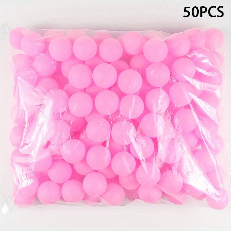 50pcs/pack 40mm Table Tennis Balls Frosted Pong Ball Portable Rust Resistant Table Tennis Ball For Practice