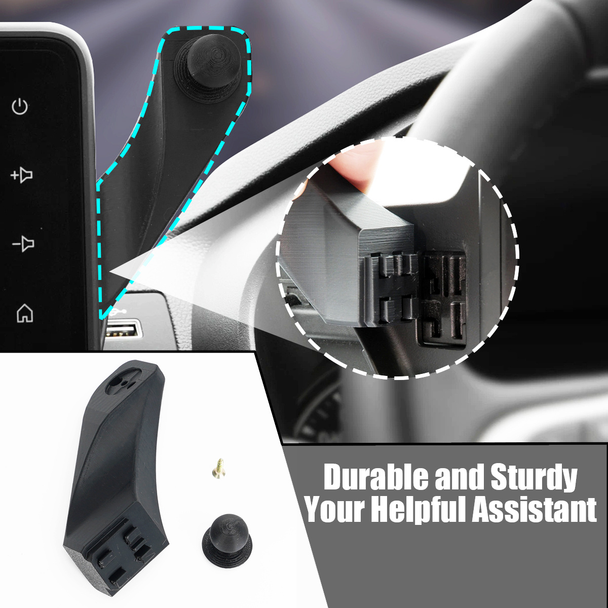 TEMU Supporto per telefono a braccio per 3/Jogger/ 3 - Supporto per telefono per multimediale auto, supporto per telefono auto resistente, supporto