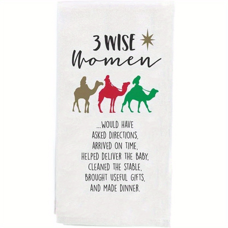 TEMU Cleaning Cloth 1pc Kitchen Towel, 1pc "" 's Dishcloth Cleaning Cloth, Kitchen Use, Holiday Parties, And Seasonal Home Decor, An Ideal Gift For