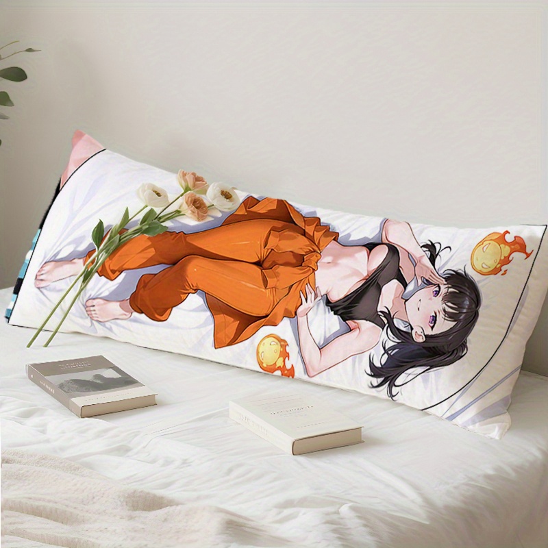 1pc stylish anime pillow cover high definition double sided print design sporty orange trousers witch   polyester   friendly 59x19 6 inches ideal for car bedroom sofa bedding living room decor anime pillow covers witchinspired design polyester fabric for halloween Product details 4