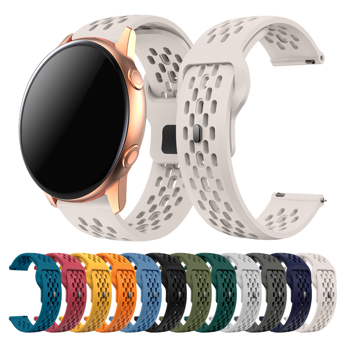 18mm 20mm 22mm Mesh Breathable Reverse Buckle Strap for Huawei Watch GT3 42mm/GT2 42m, Compatible with Garmin Venu2, Fashion Wristband Unisex, Fitness Tracker Band, Smartwatch Strap, Modern Watch Strap, Sleek Wristband, Durable Mesh Band, Lightweight