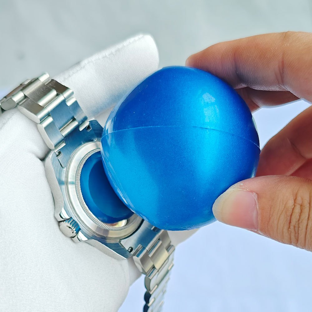 watch case open ball blue 7cm diameter durable rubber safe Temu