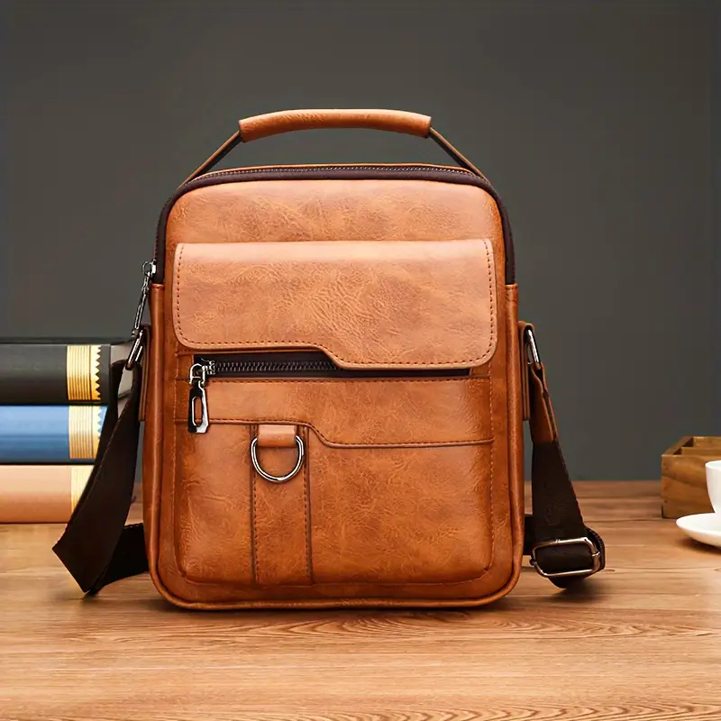 a single shoulder crossbody bag for men women with long wallet and short wallet integrating business leisure and commuting support details 6