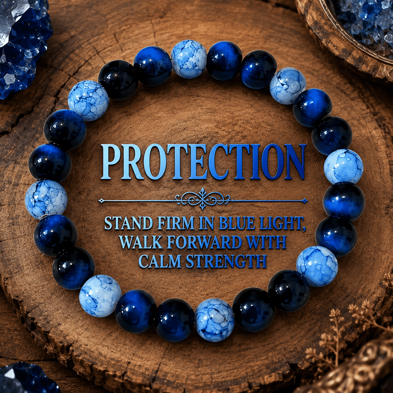 TEMU 1pc Bead Bracelet, Made Of Eye And Blue Gradient Beads, Bohemian Style, Attracting And , , Suitable For Daily Wear, Unisex, Gift For , Exquisite