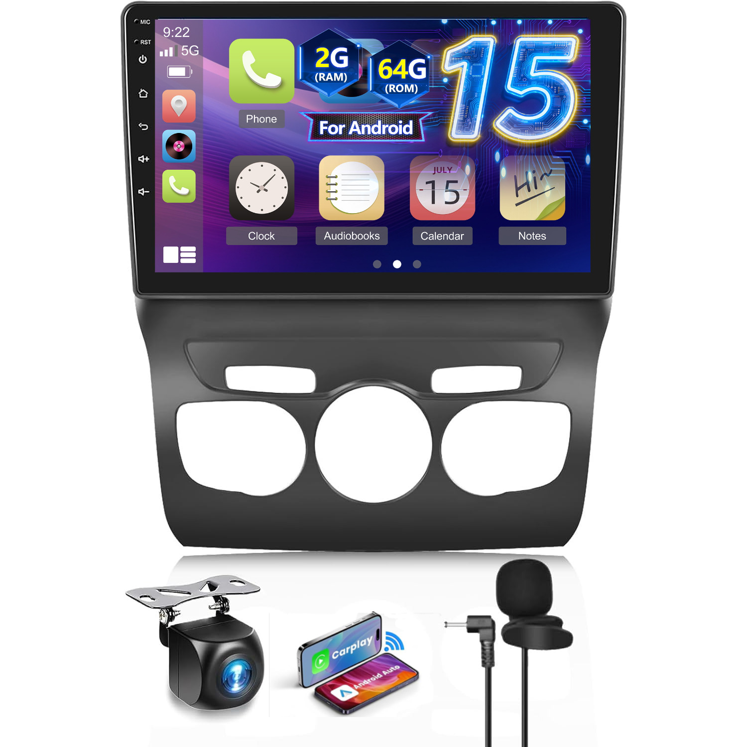 For C4l/c4/ds4 2013-2017 15.0 Car Stereo With & Auto, 10.1” Touchscreen, 64gb Rom/2gb, Gps, Wireless, Rear View Camera, Usb, Compatible, Dsp/fm/rds Radio - Upgrade