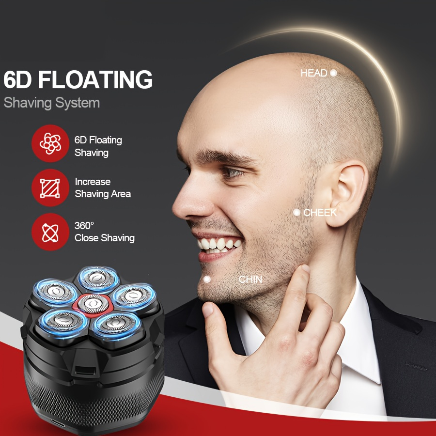 

Head Shavers For Bald Men - 10000 Rpm 6d Magnetic Electric For Fast Shaving,, Hypoallergenic Wet/ Dry Shaving With Led Display And Organizer, Christmas Gifts, Birthdays.